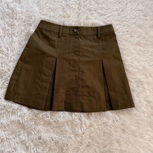Classic Brown Pleated Skirt